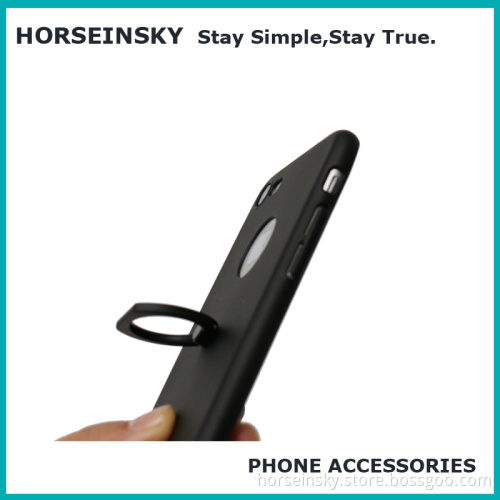 Luxury Ultra-thin Hard PC Back Cover Phone Case for iPhone 7 with Finger Ring Custom Metal Ring Holder Phone Case